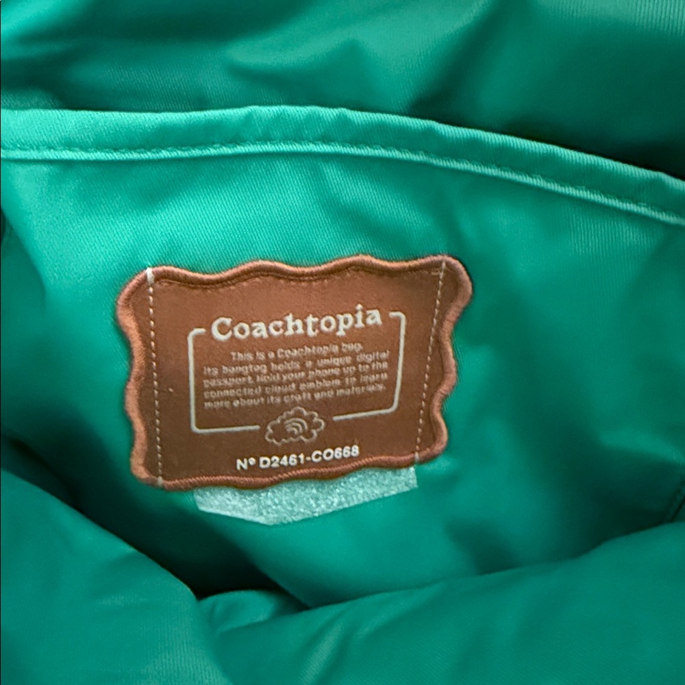 Coach green Quilted Tote Bag - Picture 7 of 8